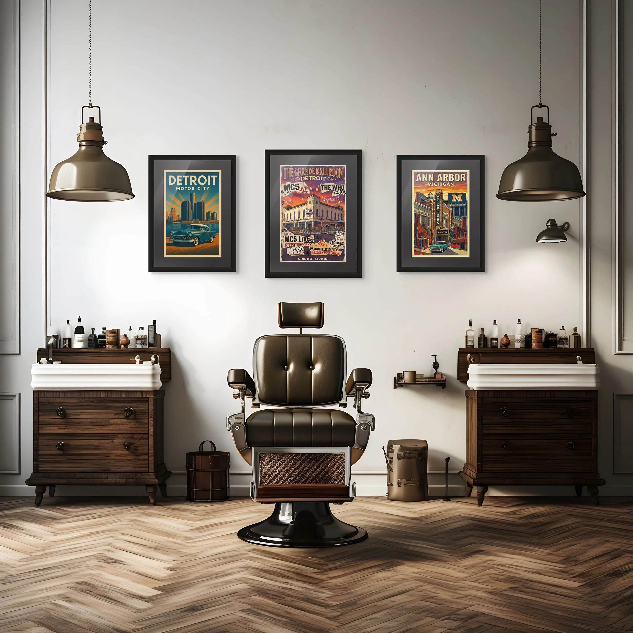 Barber's shop, Tattoo shop, they look great anywhere!
