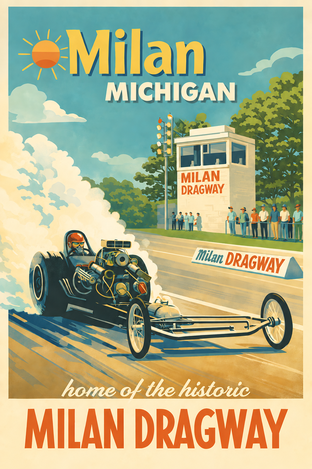Historic Milan Dragway Poster