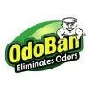 OdoBan logo with green and yellow colors and a trash can graphic.