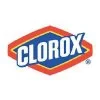 Clorox logo featuring the brand name in white letters inside a diamond shape with orange and blue outlines.