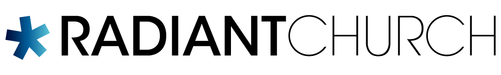 Logo of Radiant Church Bay City with a blue asterisk indicating past involvement with their social media, graphics, and photography.