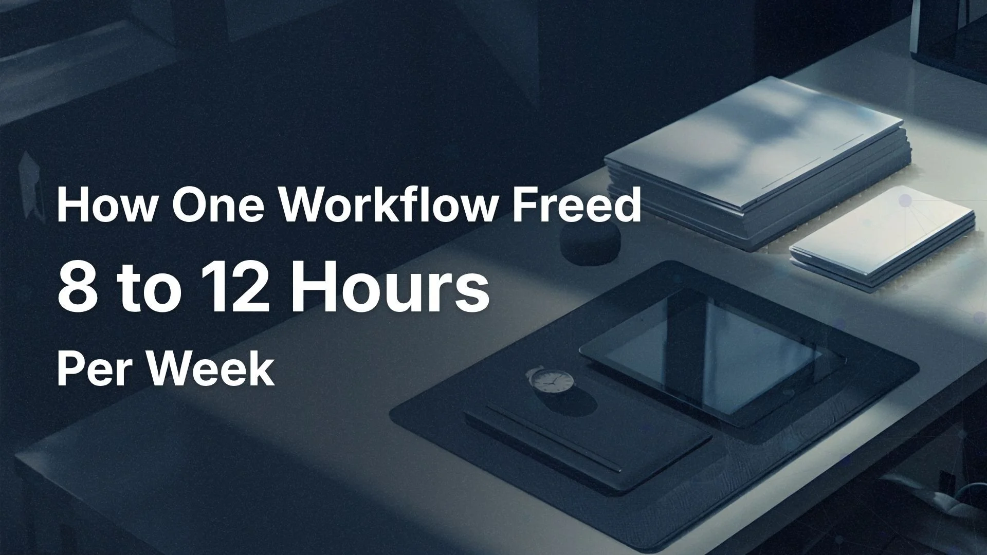 How One Workflow Freed 8 to 12 Hours Per Week
