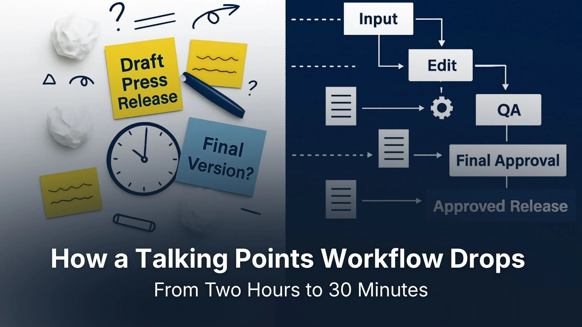How a Talking Points Workflow Drops From Two Hours to 30 Minutes
