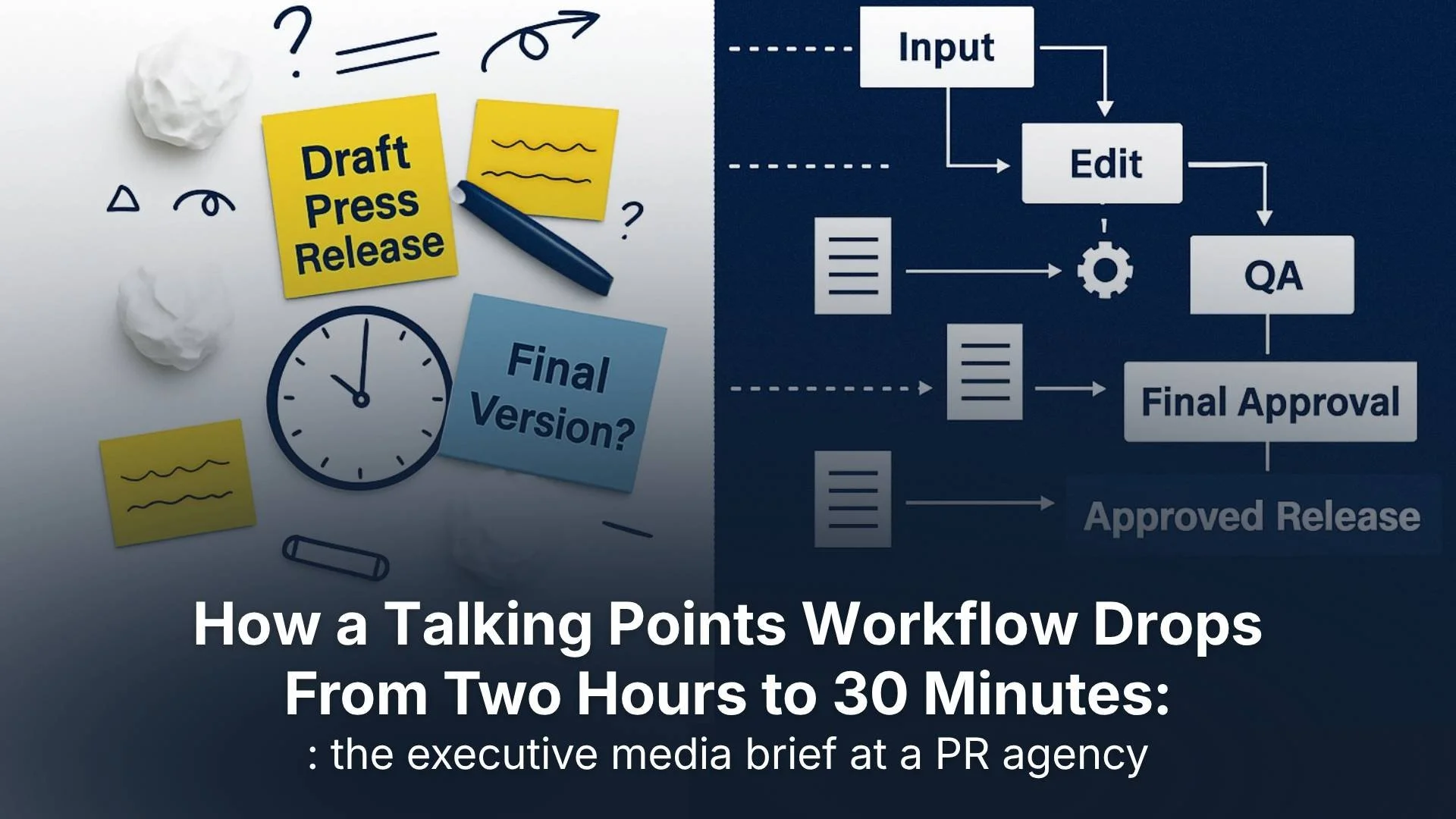 How a Talking Points Workflow Drops From Two Hours to 30 Minutes: The Executive Media Brief at a PR Agency