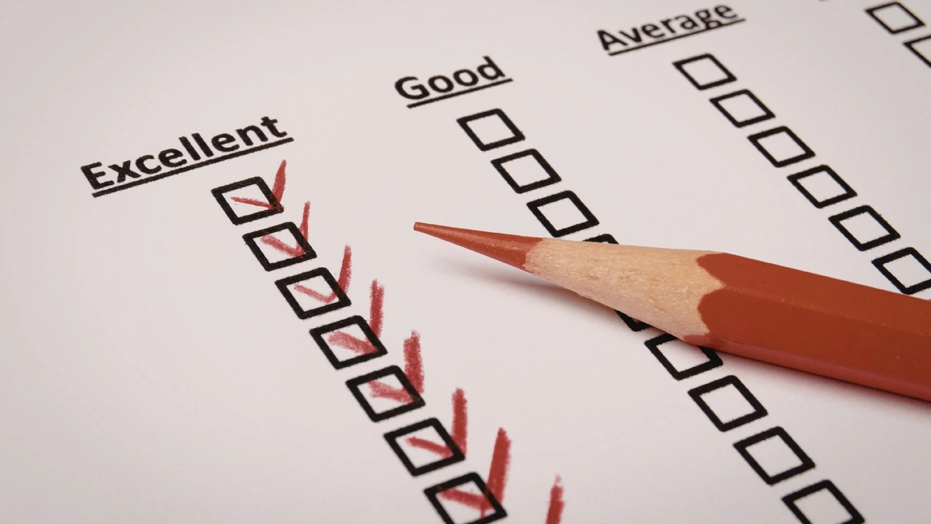 Assessment checklist with tick boxes, representing an AI impact assessment for public relations reporting workflow