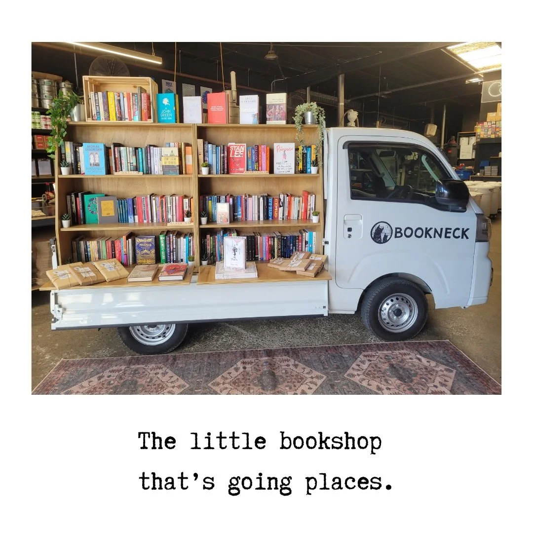 We started Bookneck with a pretty simple idea: put a tiny second-hand bookshop on the road and take the pleasure of browsing somewhere unexpected.

So we found Pippi, our little Japanese kei truck, filled her with carefully chosen books with a past, 