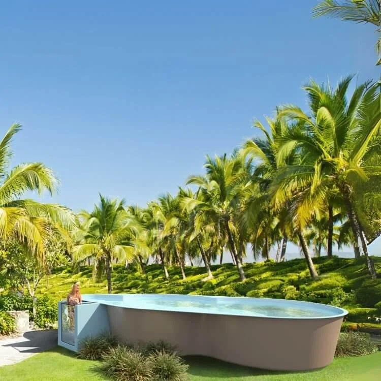 Above Ground Pool with Spa installed by Plungeit Pools