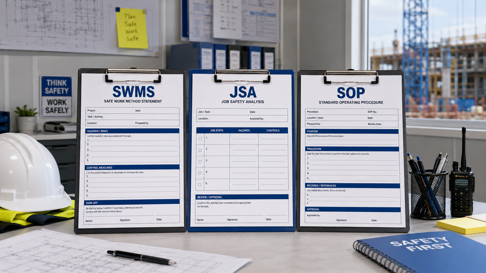 SWMS vs JSA vs SOP: What’s the Difference and When to Use Each