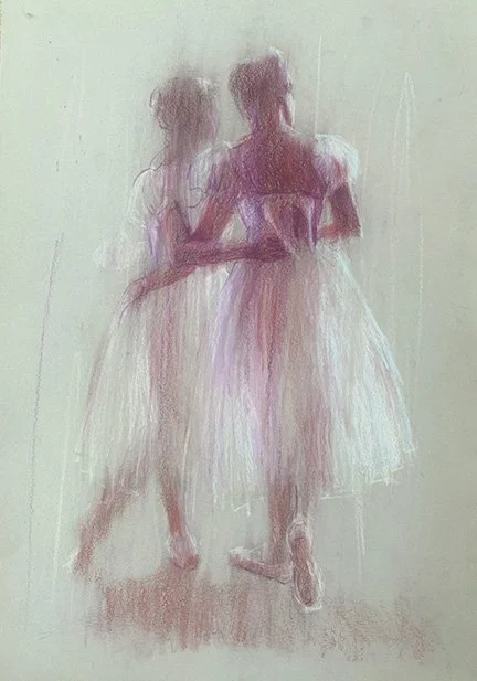 La Sylph #3  2025. Prismacolor pencil toned paper 21 x 29cm