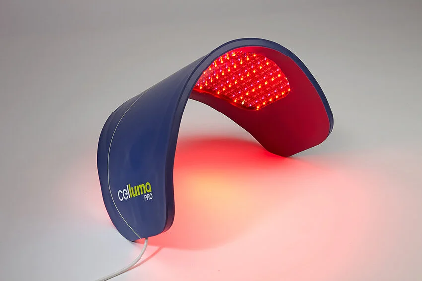 Celluma curved red LED Light Therapy red setting.