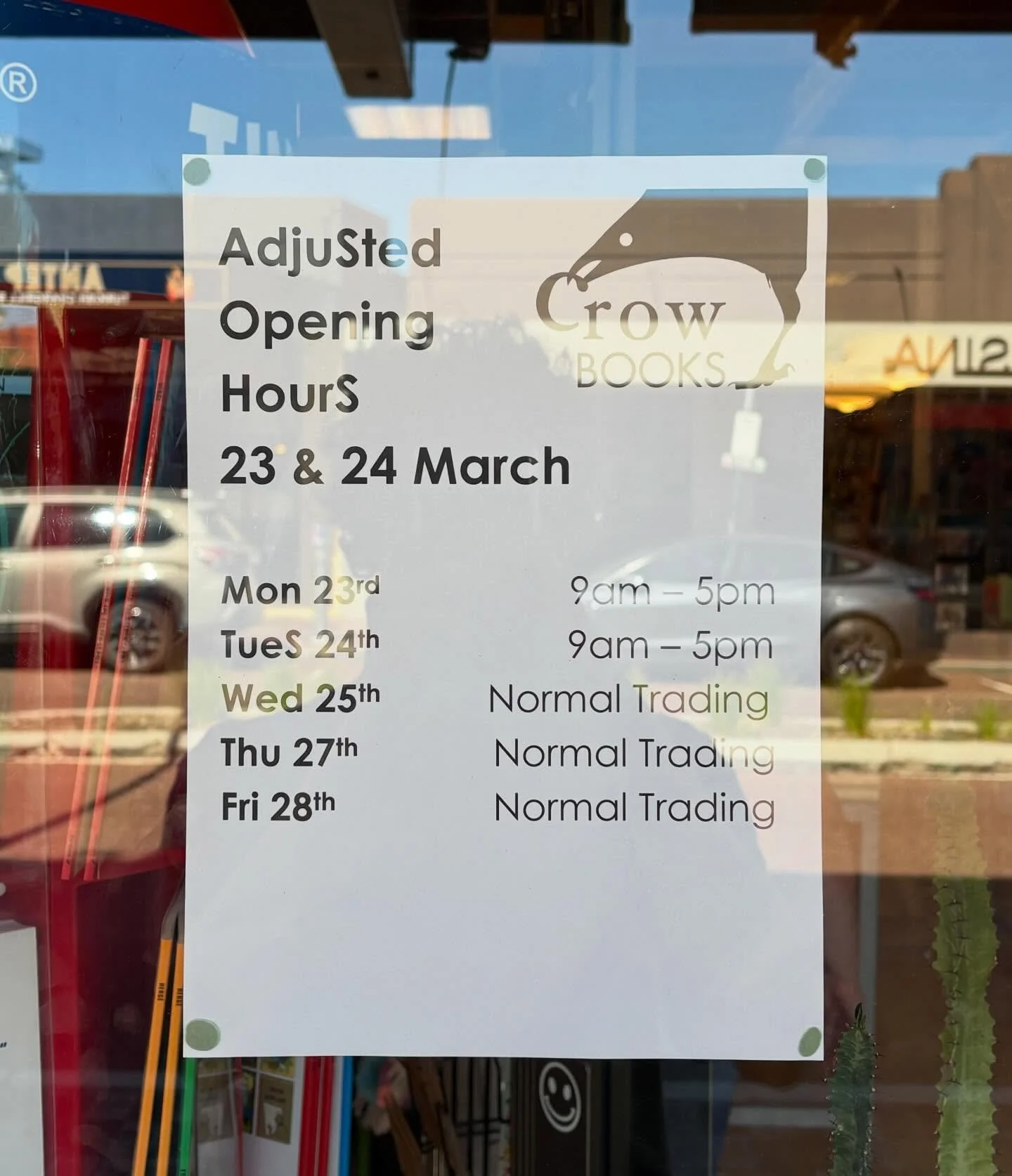 We&rsquo;ll be closing at 5pm this Monday and Tuesday (23rd and 24th) for in-store maintenance. Plan ahead! 

Open today until 10pm 🐦&zwj;⬛🐦&zwj;⬛