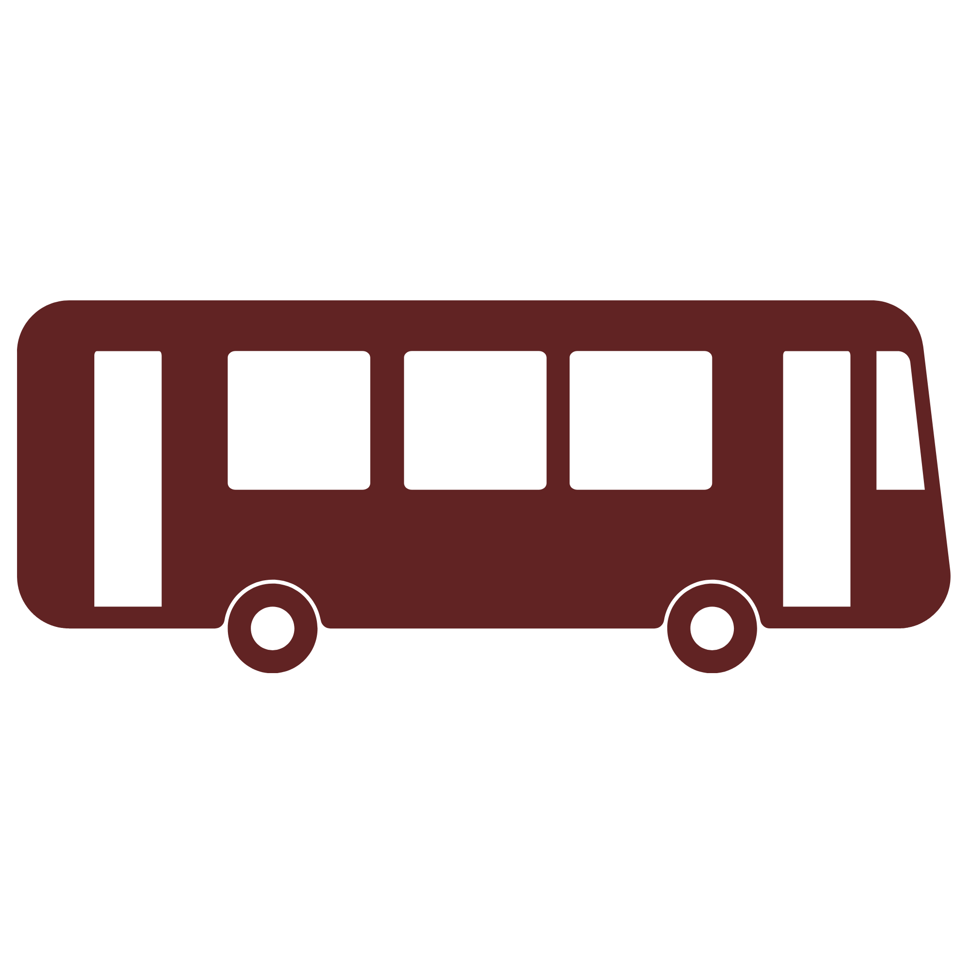 Illustration of a person sitting on a train with a backpack, looking at a phone, with a cityscape background.