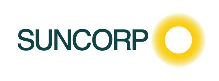 Suncorp logo with the company name and a yellow sun symbol.