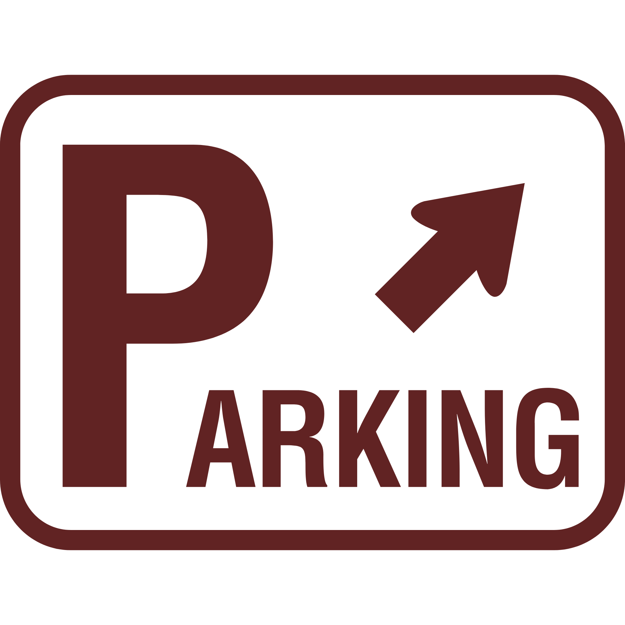 Close-up of a red and black rectangular warning sign with rounded edges, reading 'DANGER' and 'WARNING' in bold uppercase letters.