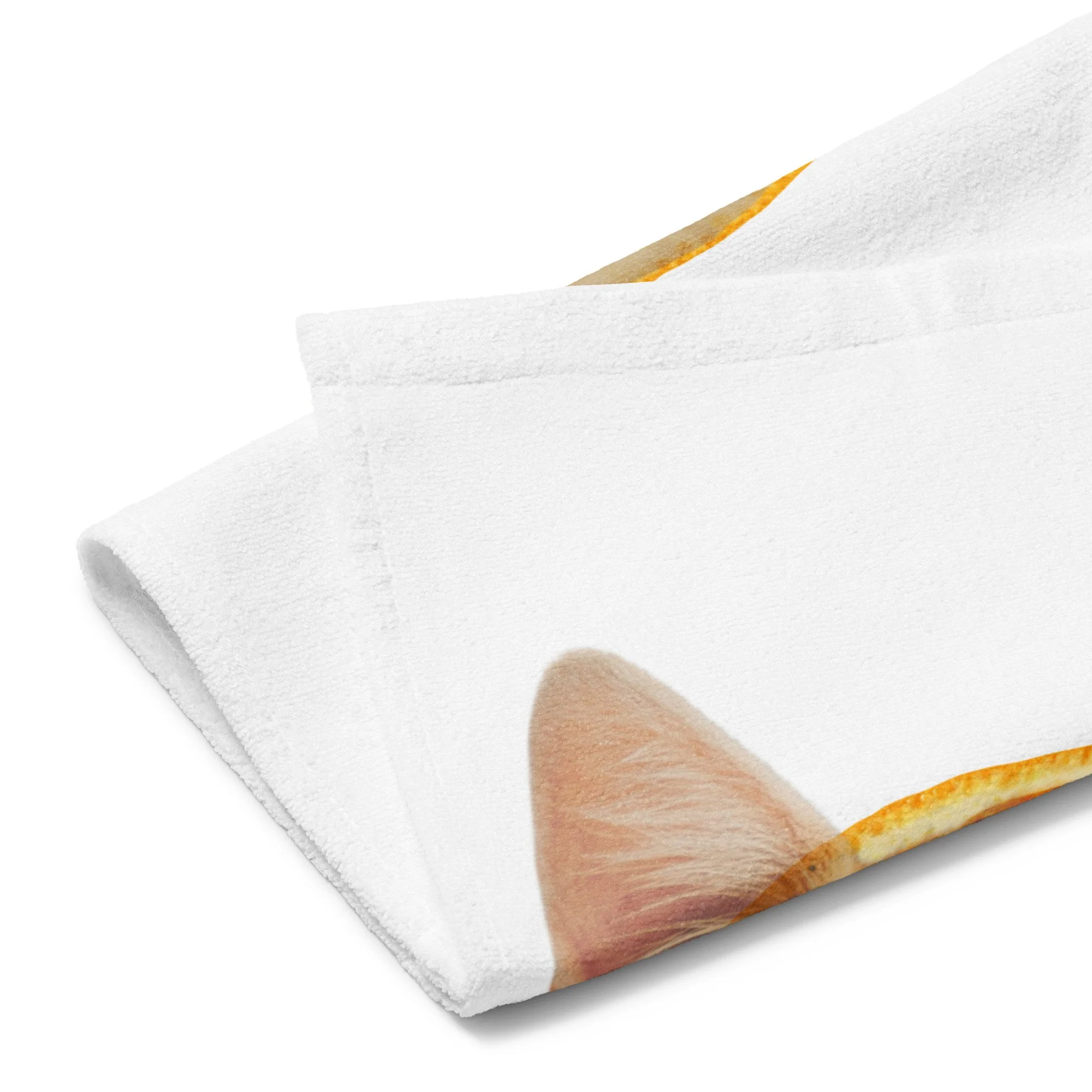 orange cat hand towel, cat lovers gift, cat home decor