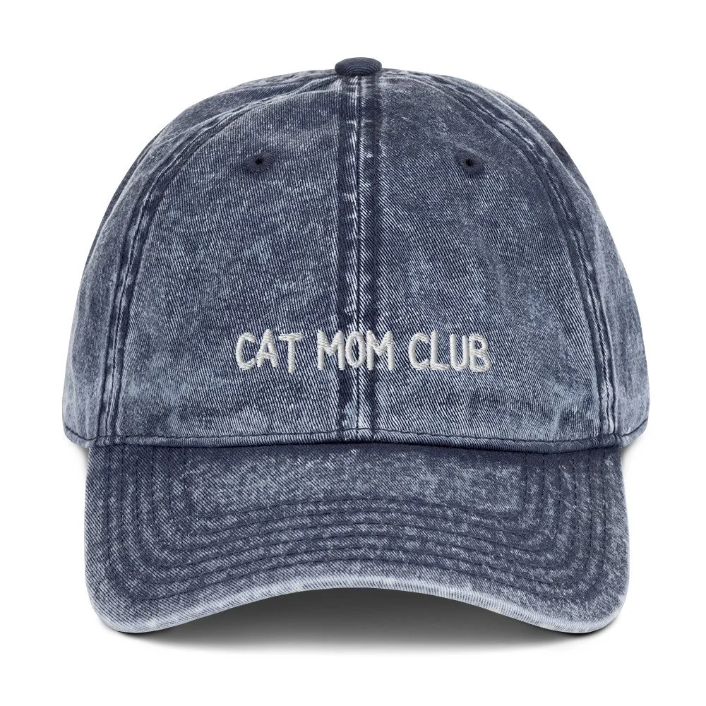 cat mom cap, cat mom gift, cat mom hat, cat lovers