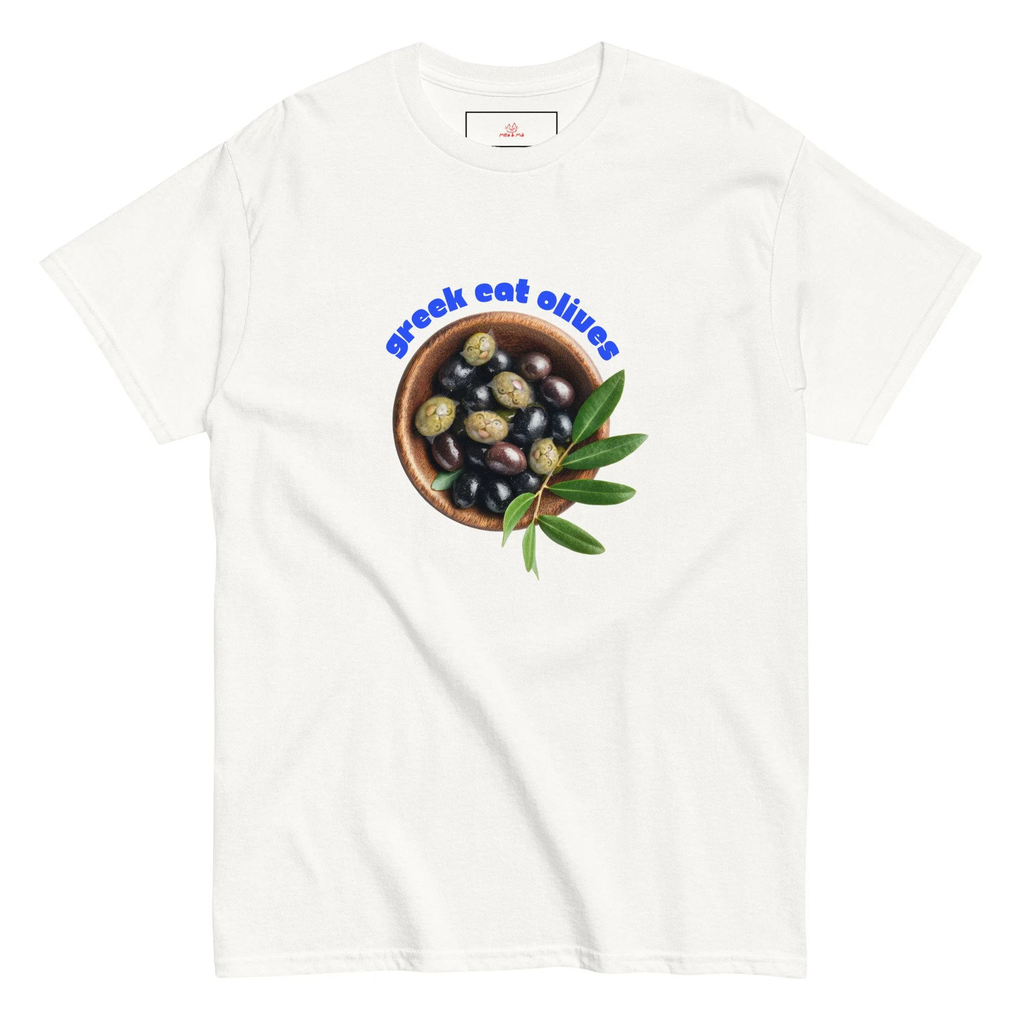 funny cat t-shirt, greek food, foodie t-shirt olives