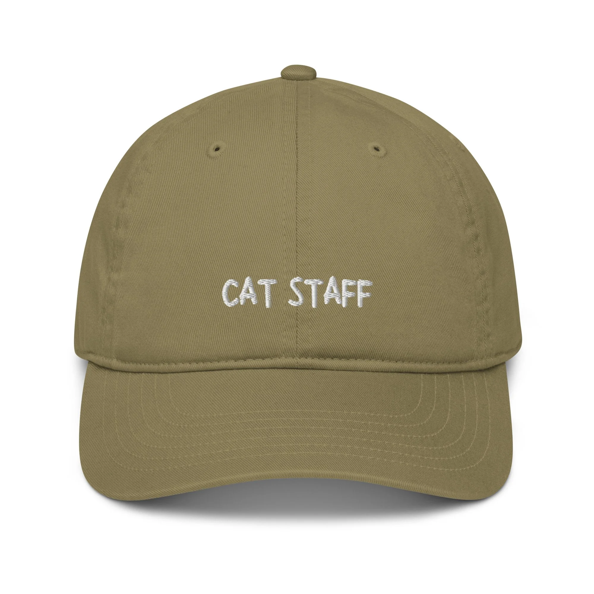 cat dad hat, cat merch, cat staff organic cap, cat lovers