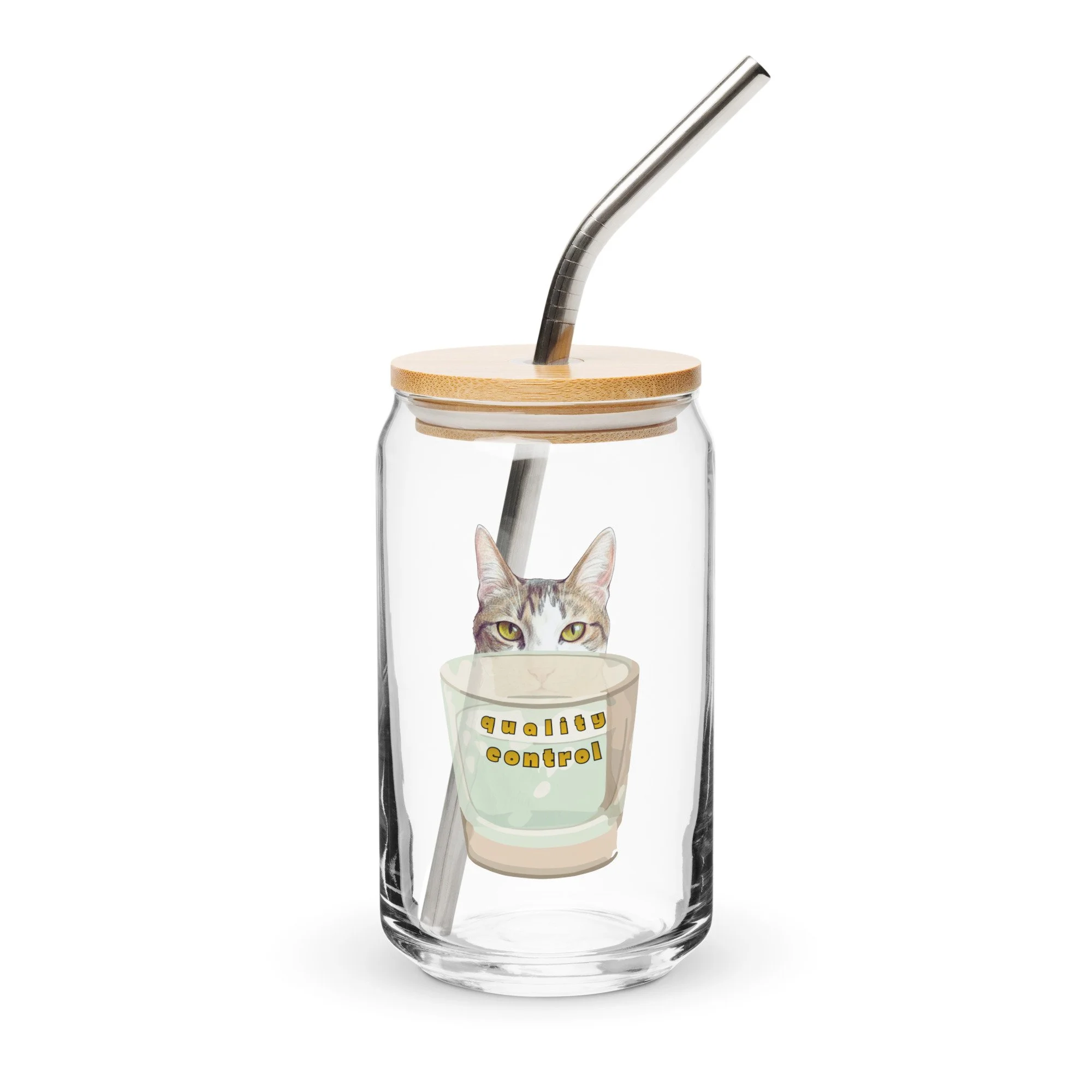 Mia Quality Control - Can-shaped glass