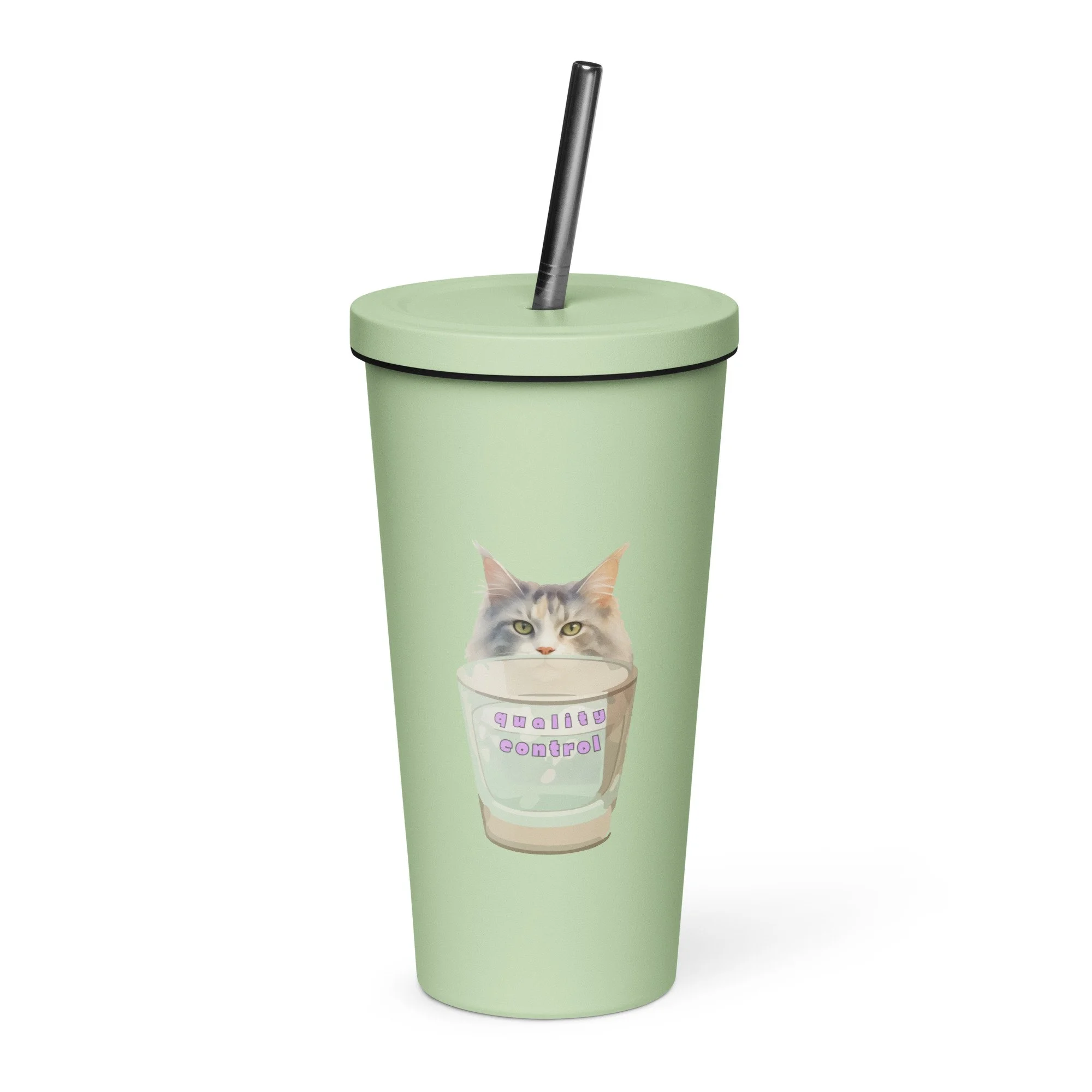 cat tumbler, cute cat glass and home decor