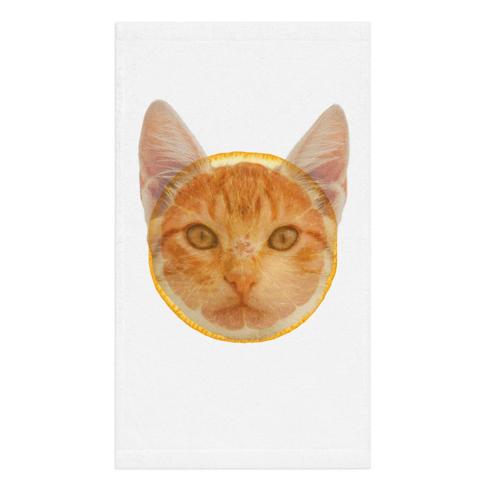 orange cat hand towel, cat lovers gift, cat home decor
