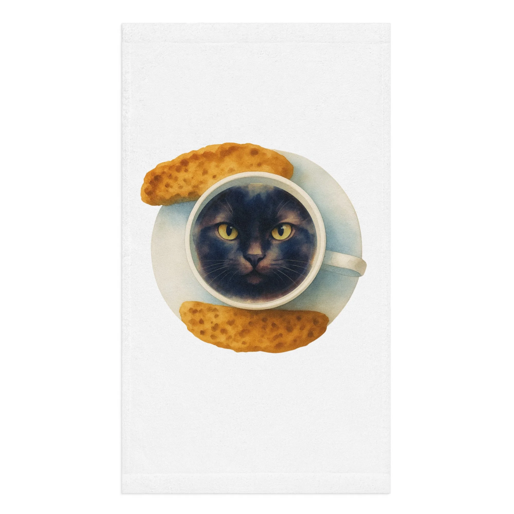 Black cat kitchen towel, cat lovers gift, house decor