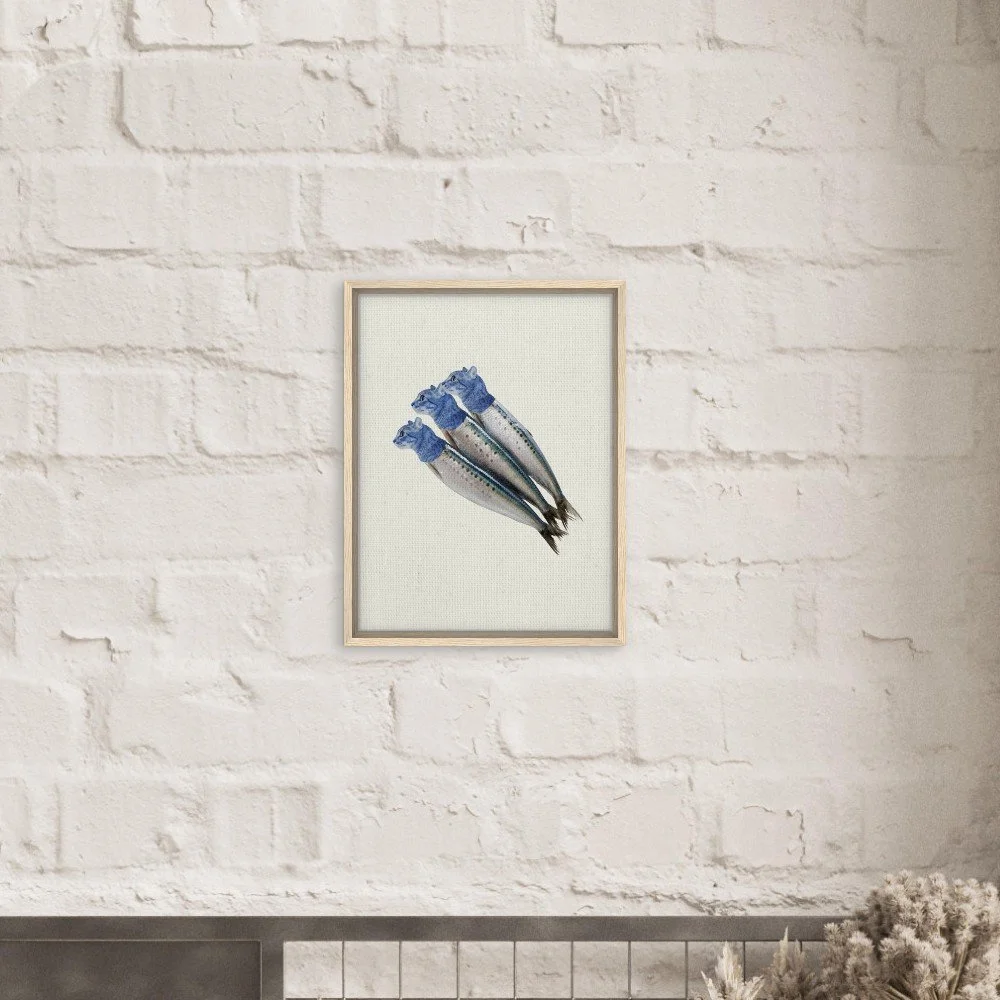 feline sardines canvas, cat kitchen print, car lovers home decor