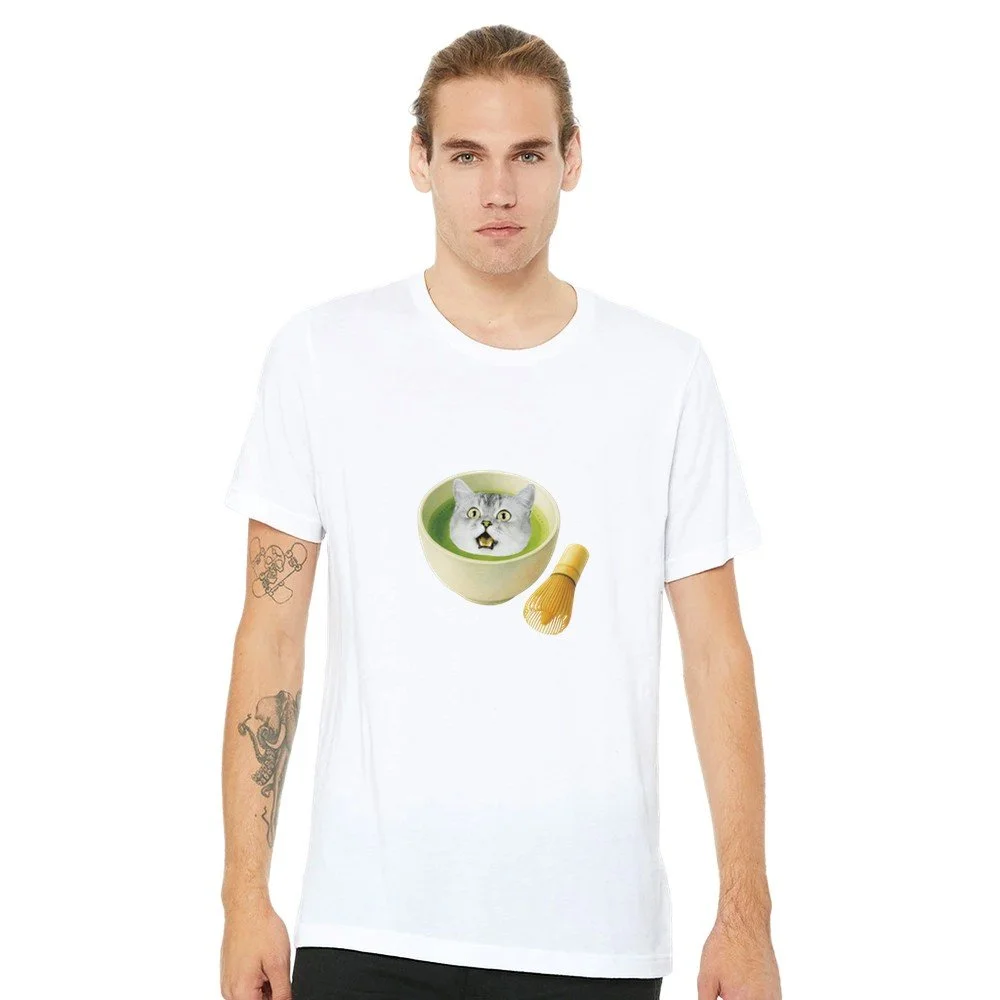 catcha matcha t-shirt, matcha lovers shirt, cat and matcha tee