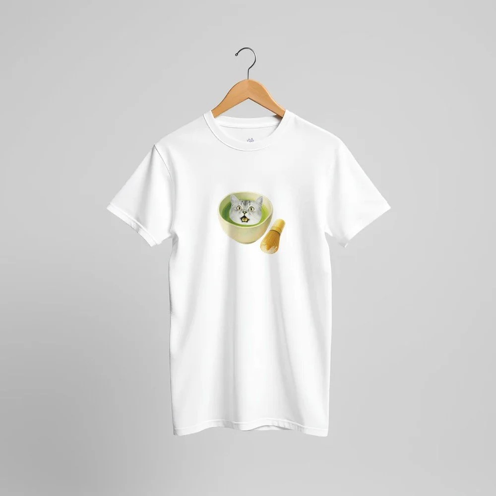 catcha matcha t-shirt, matcha lovers shirt, cat and matcha tee