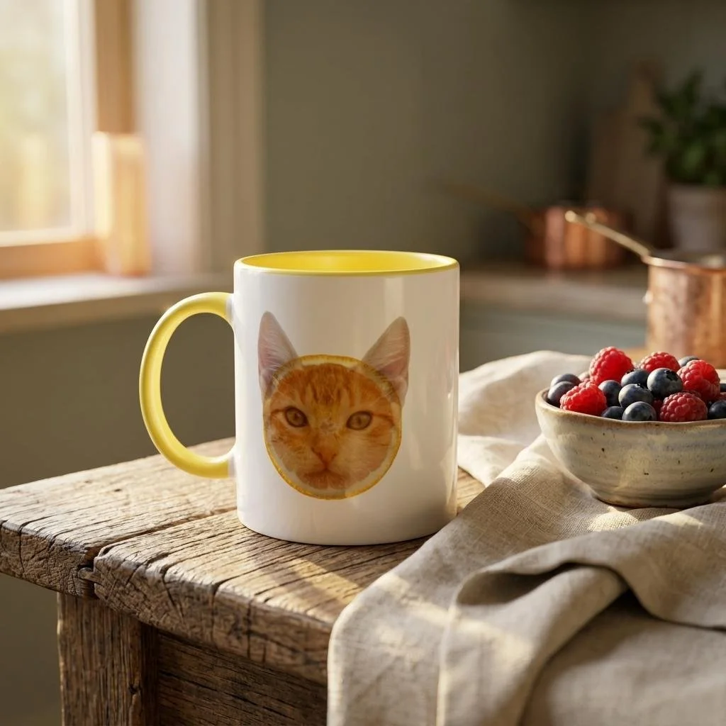 Orange Cat Citrus — Funny Cat Ceramic Mug