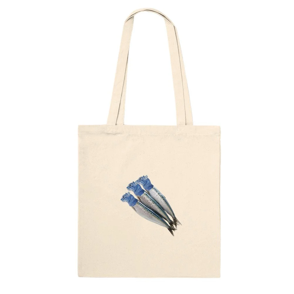 Feline Sardines - Mediterranean cat lovers Premium Tote Bag Natural.png