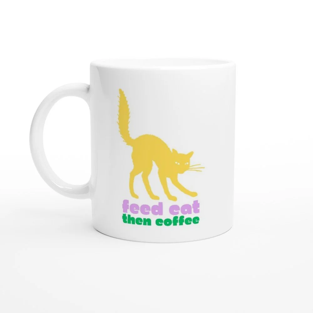 Feed Cat Then Coffee — Funny Cat Mug | Cat Lover Gift | Ceramic Mug | Melo & Mia