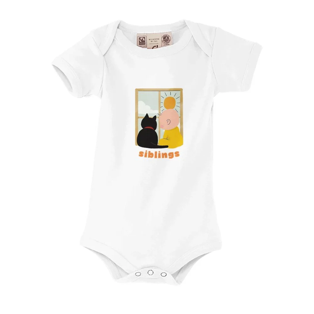 baby cat onesie, baby organic clothing, cat mom onesie