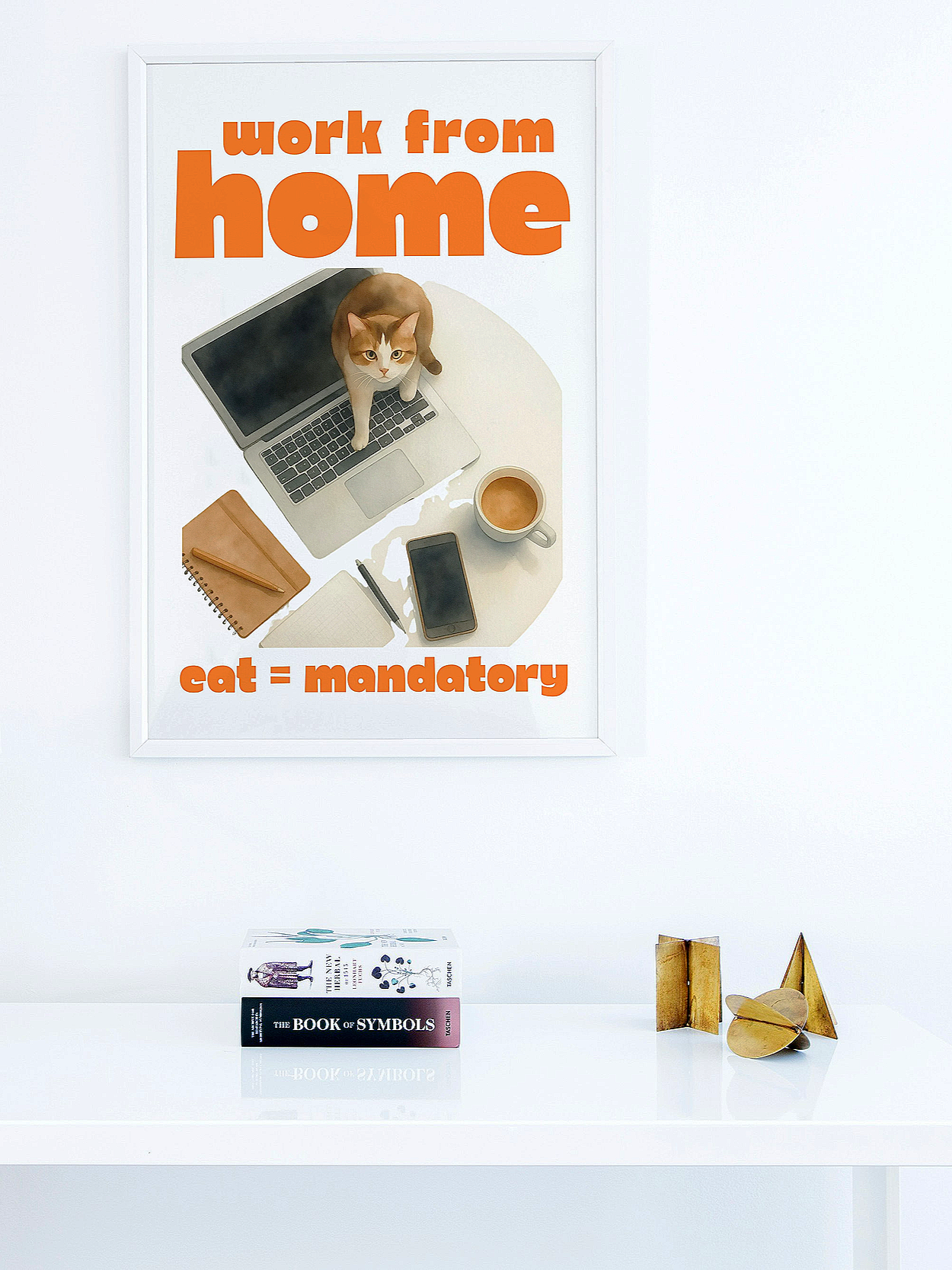 home office wall art, cat print, instant download, funny wall art