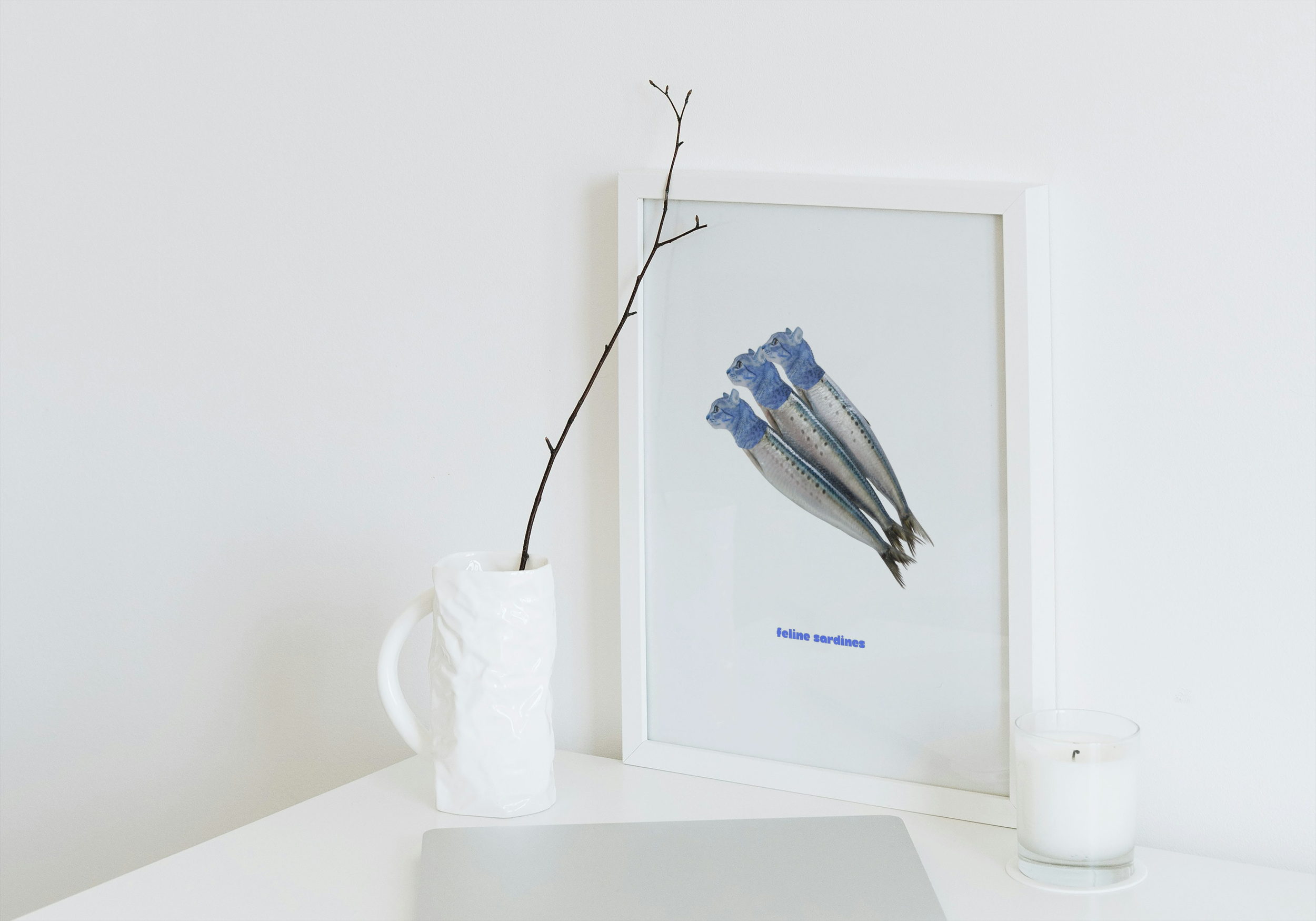 feline sardines instant download, cat wall art, funny cat poster. kitchen decor print