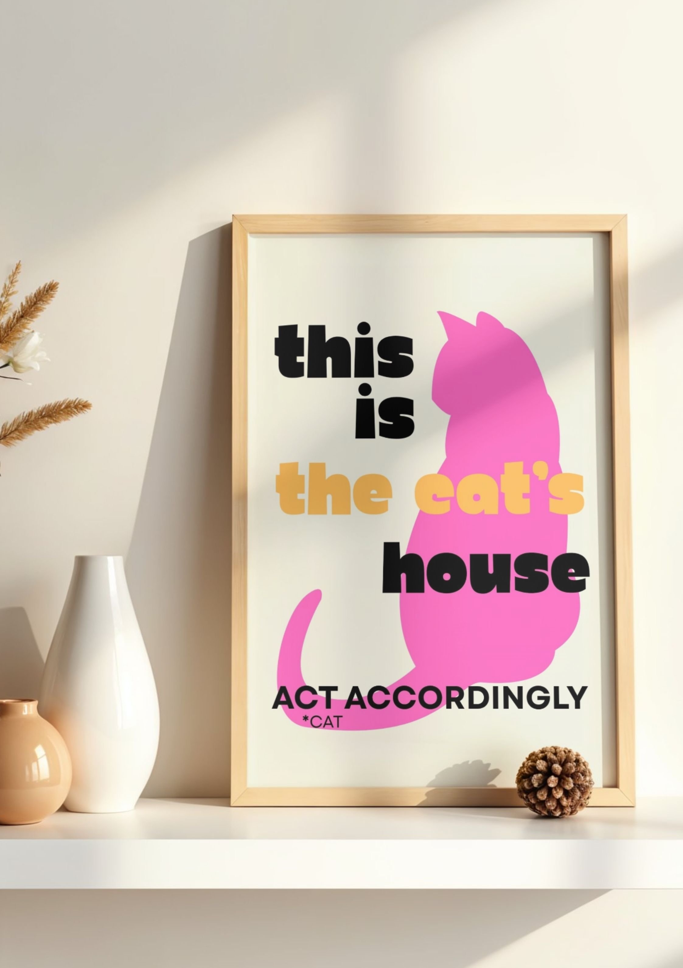 personalized cat print, cat mom gift
