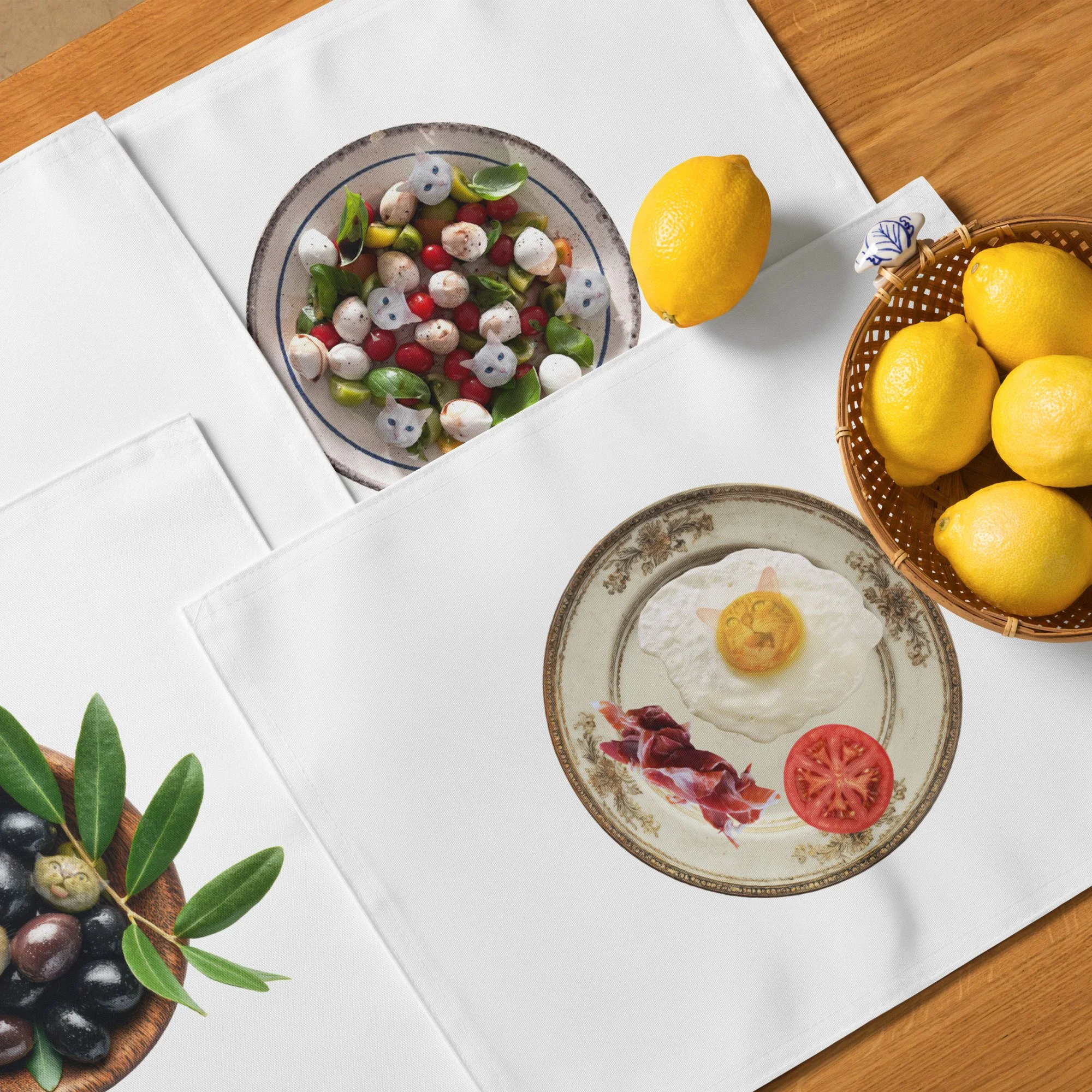 placemat set, cat home decor, cat lovers funny gift