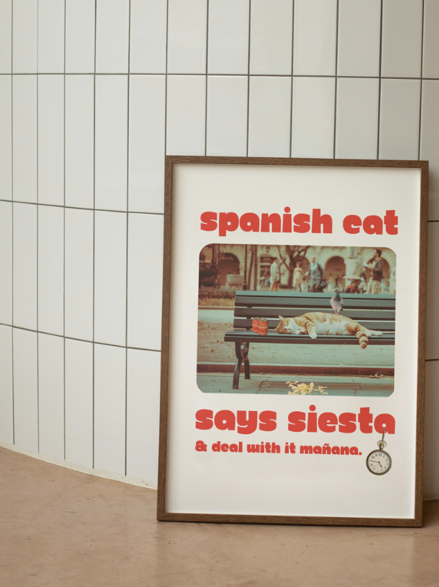 Laundry Supervisor Printable, instant download cat wall art