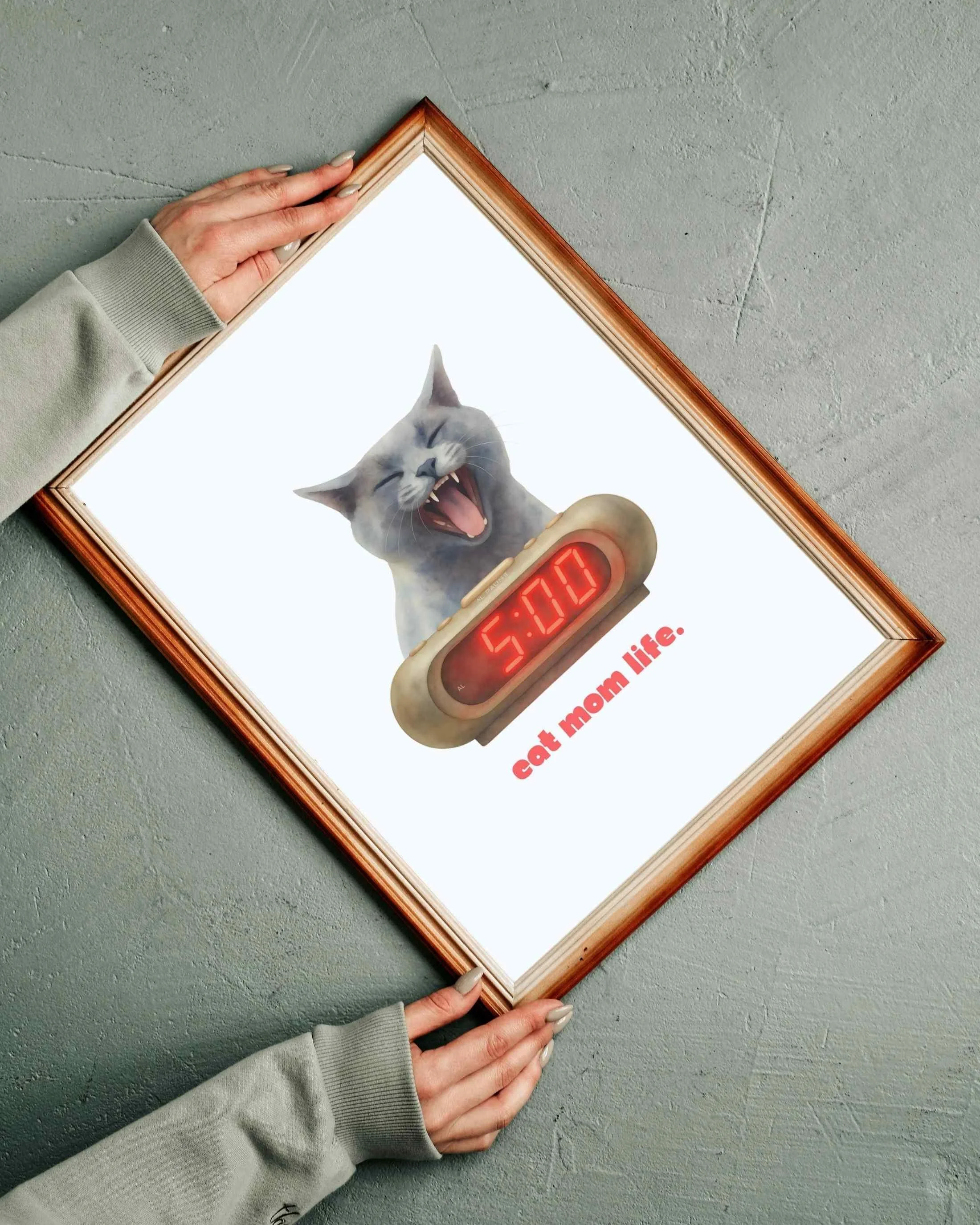 Cat Mom Life — Funny Cat Mom Instant Download Print | Cat Mom Gift | Melo & Mia