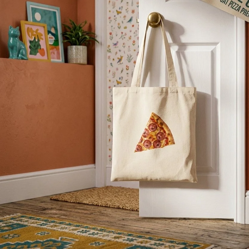 Pizza Al Gatto — Funny Cat Pizza Tote Bag | Cat Lover Gift | Melo & Mia