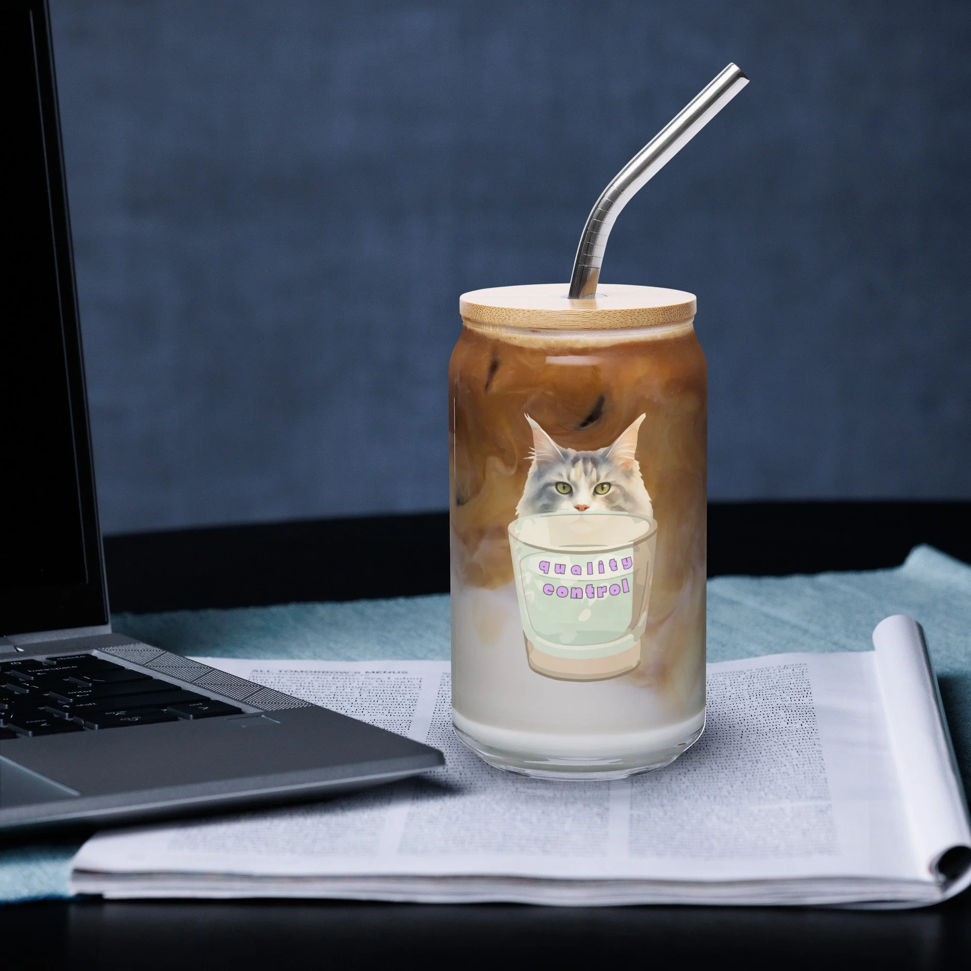 maine coon cat, cat lovers gift, maine coon glass tumbler