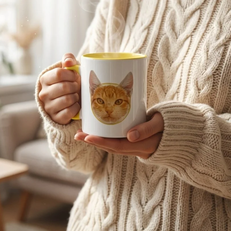 orange cat mug, cat mom gift , orange cat citrus lovers