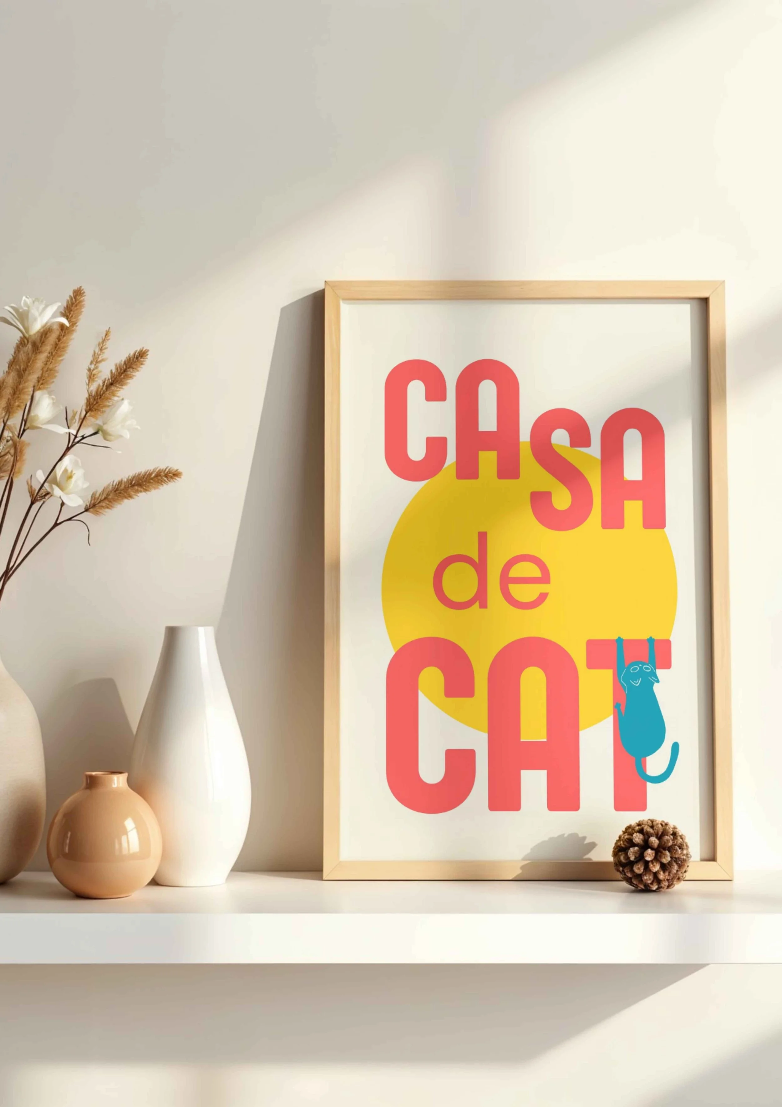 Casa de Cat Yellow Instant Download - Printable