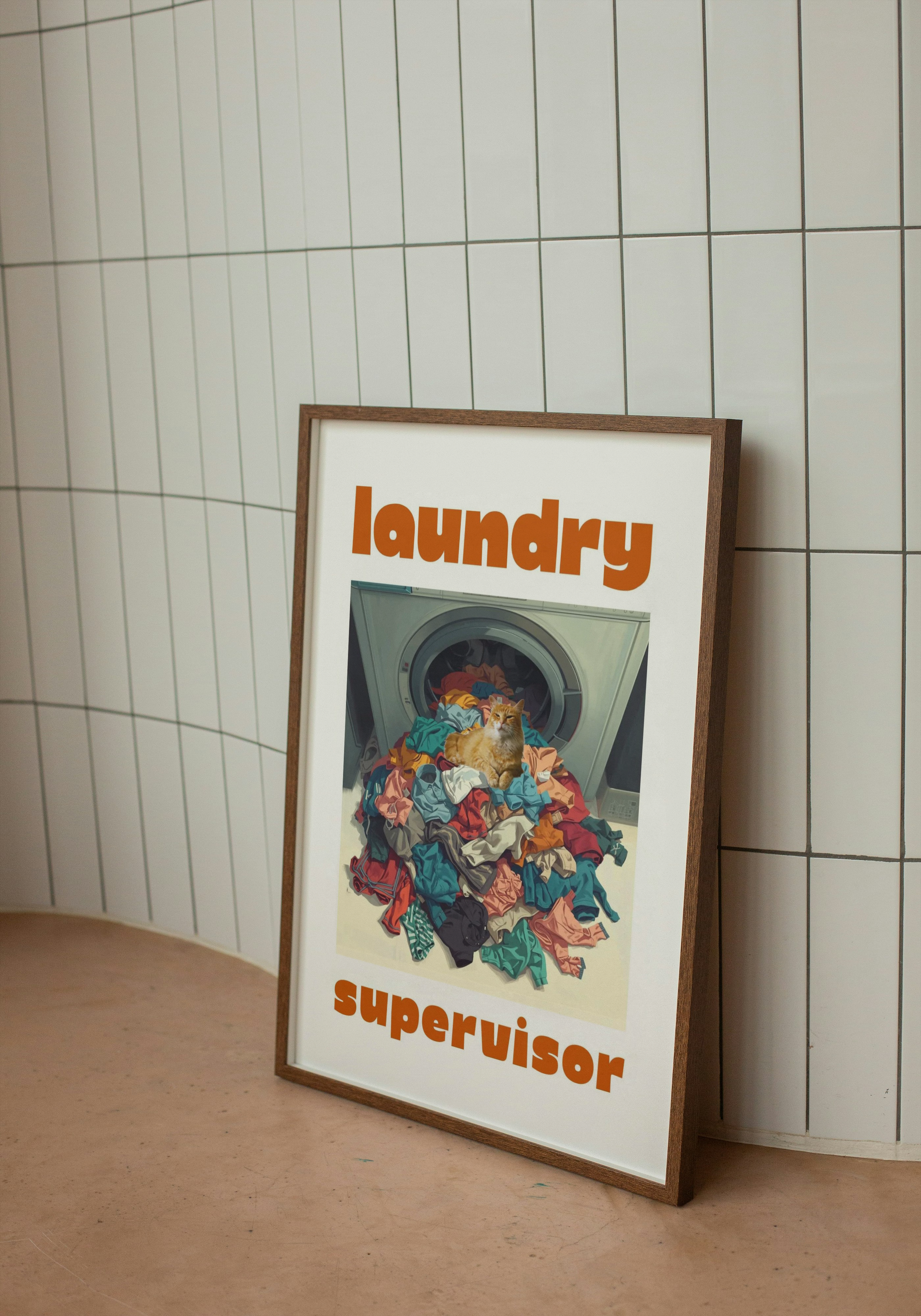 funny cat wall art, print home decor