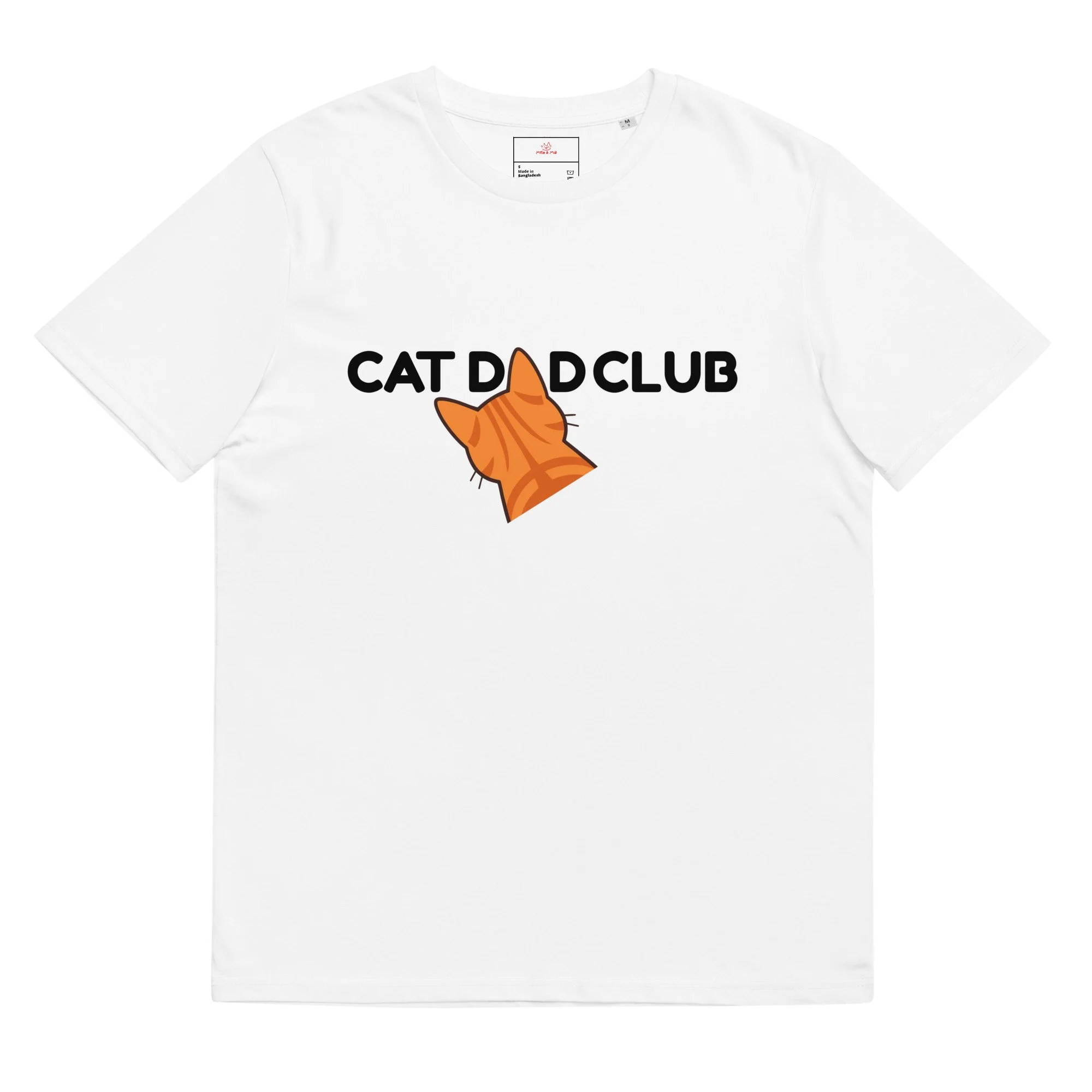 Cat Dad Club - Unisex organic ribbed neck t-shirt