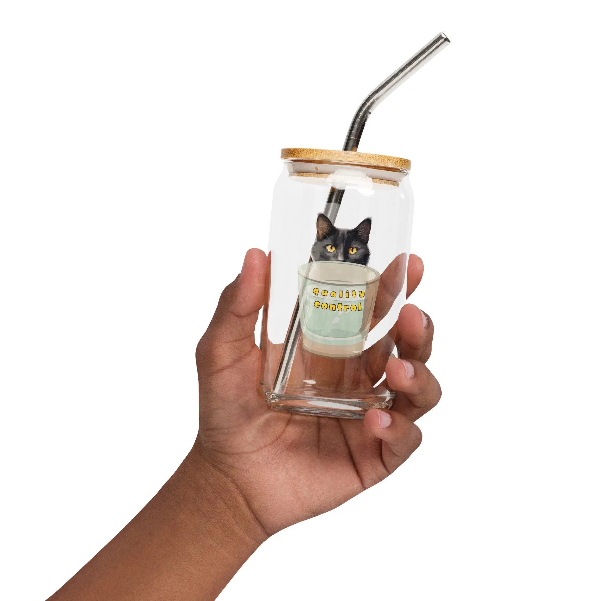 black cat tumbler glass, cat lovers gift, cat home decor