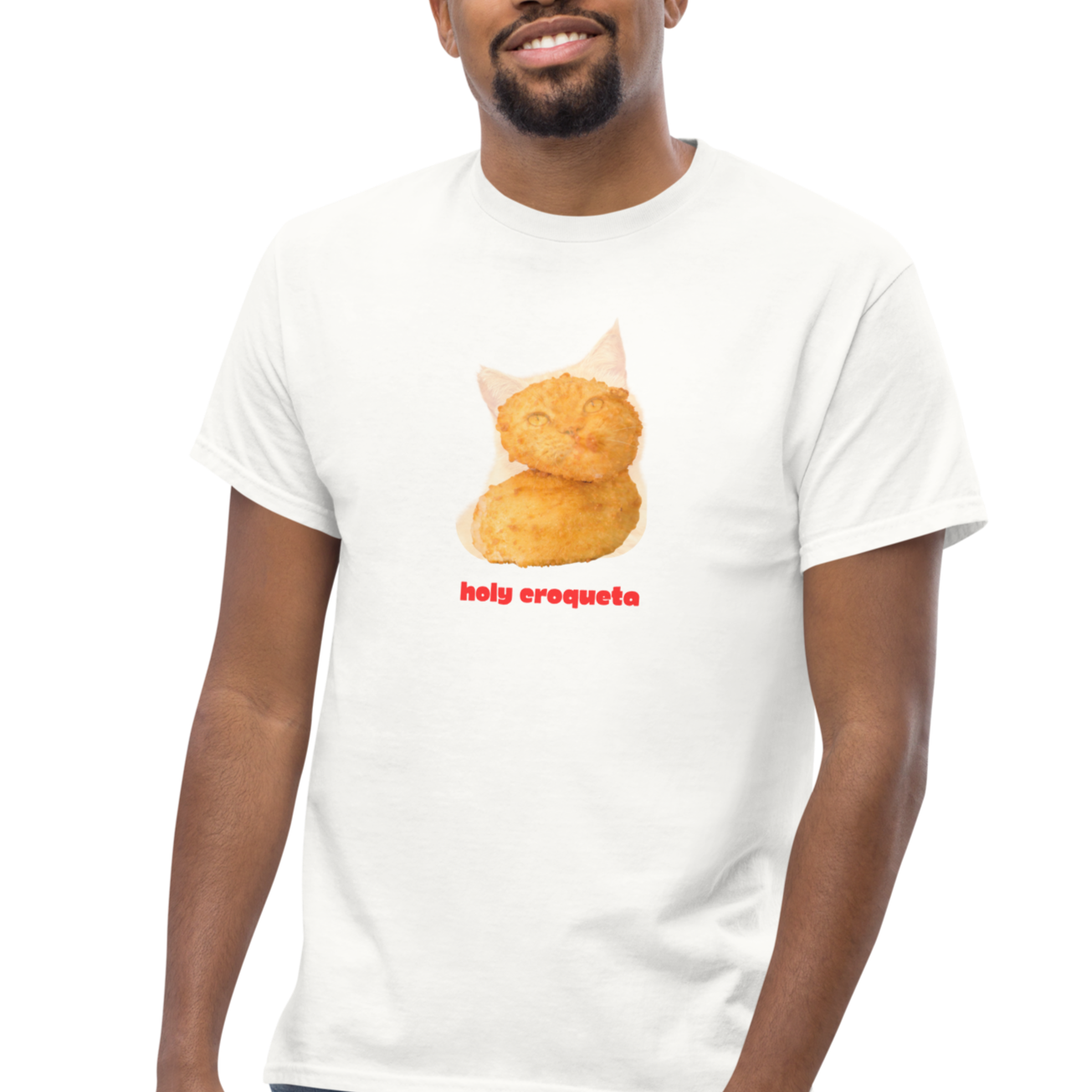 funny cat t-shirt, spanish food, tapas, croquetas