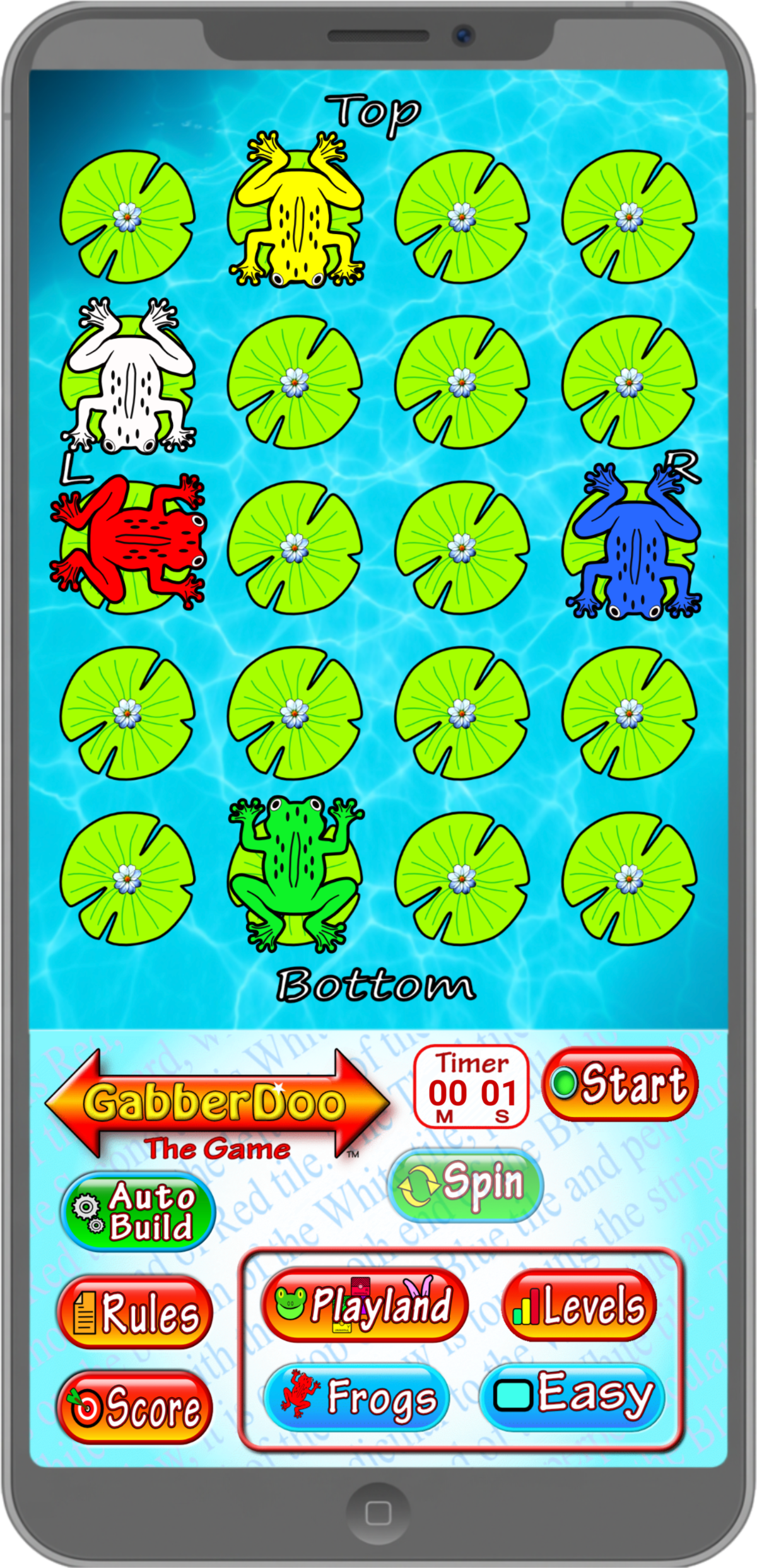 Frogs - Lilly Pads - Easy Level Shown