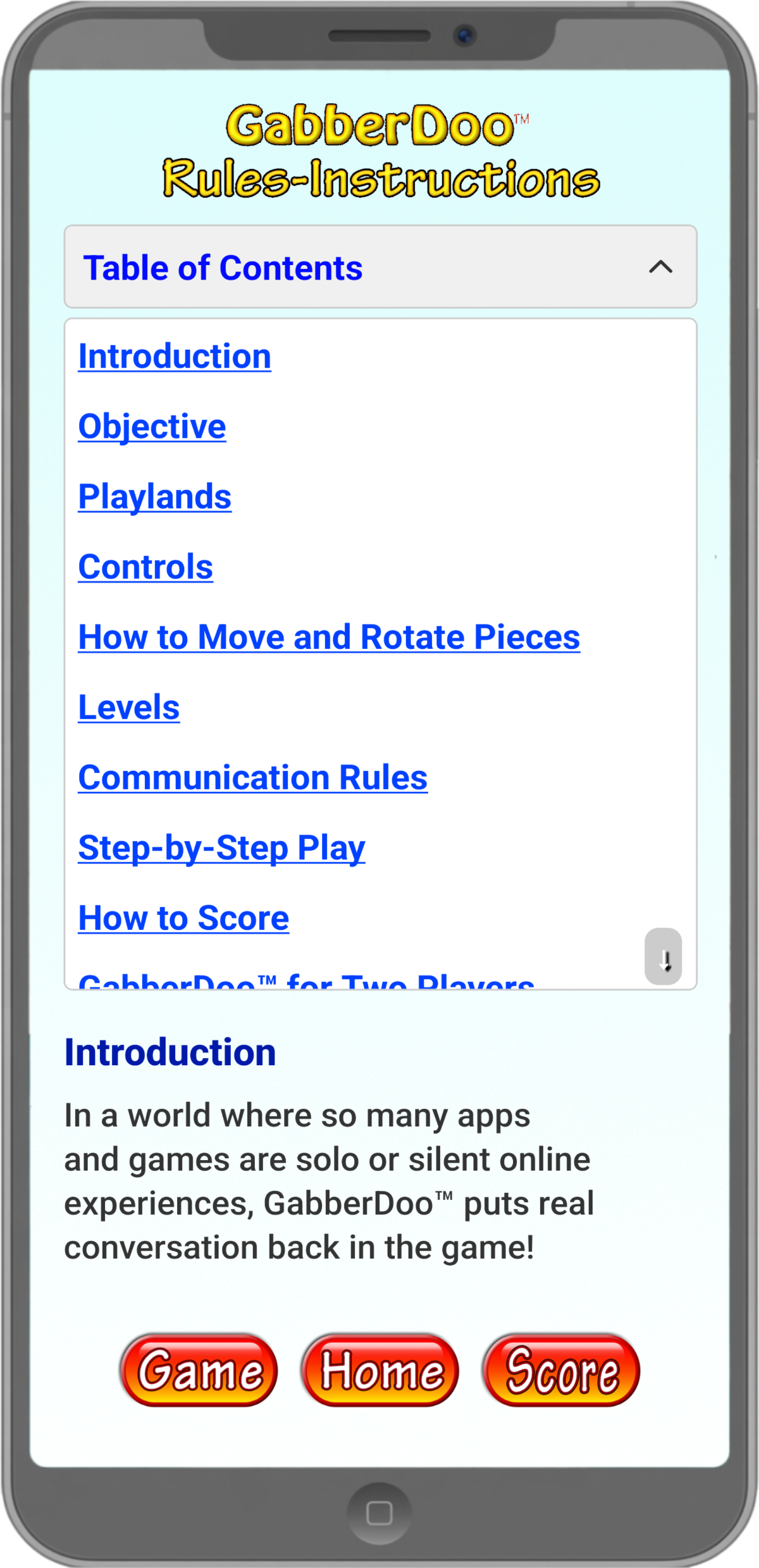 Rules - Instructions