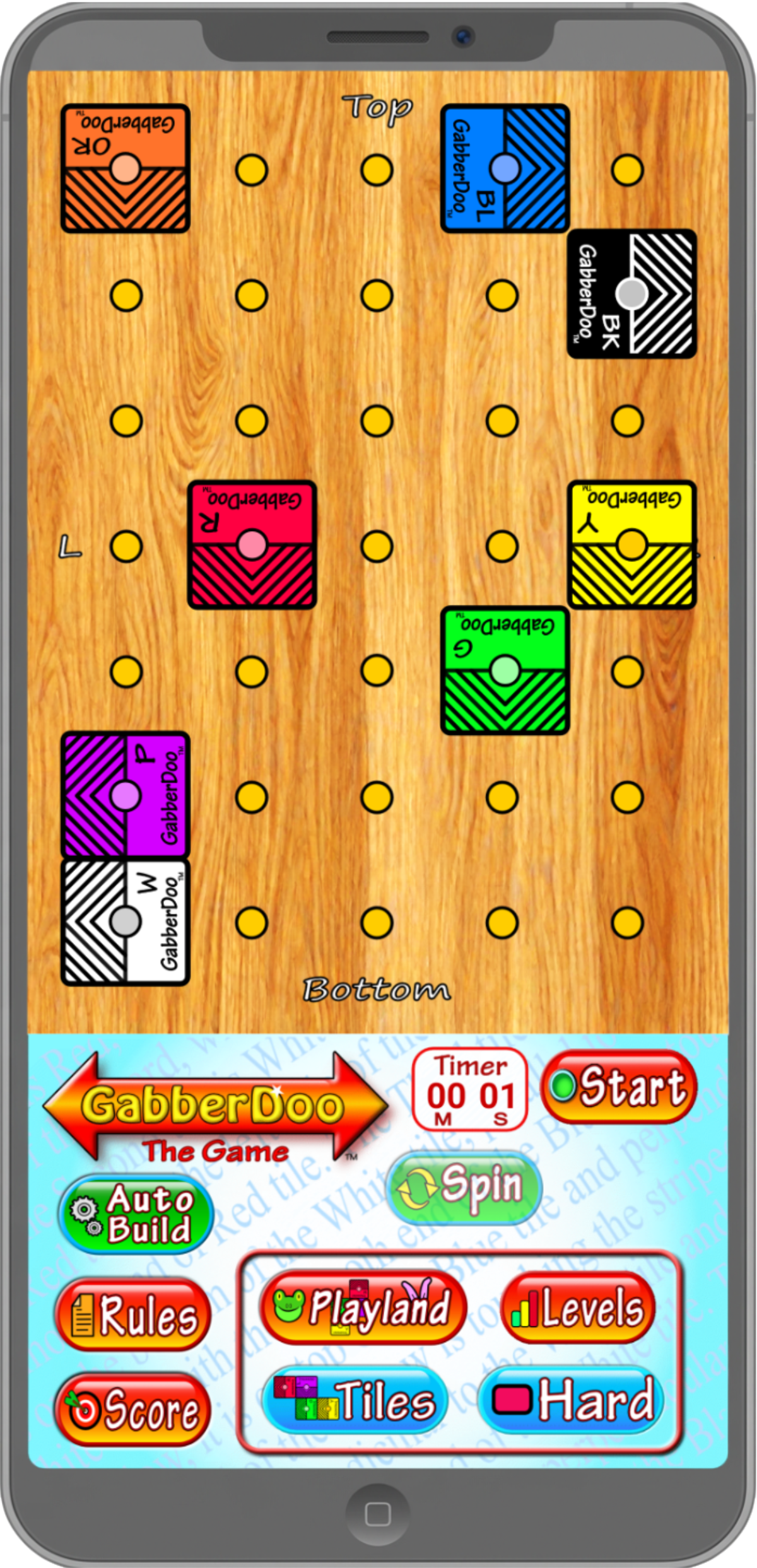 Tiles - Peg Board - Hard Level Shown